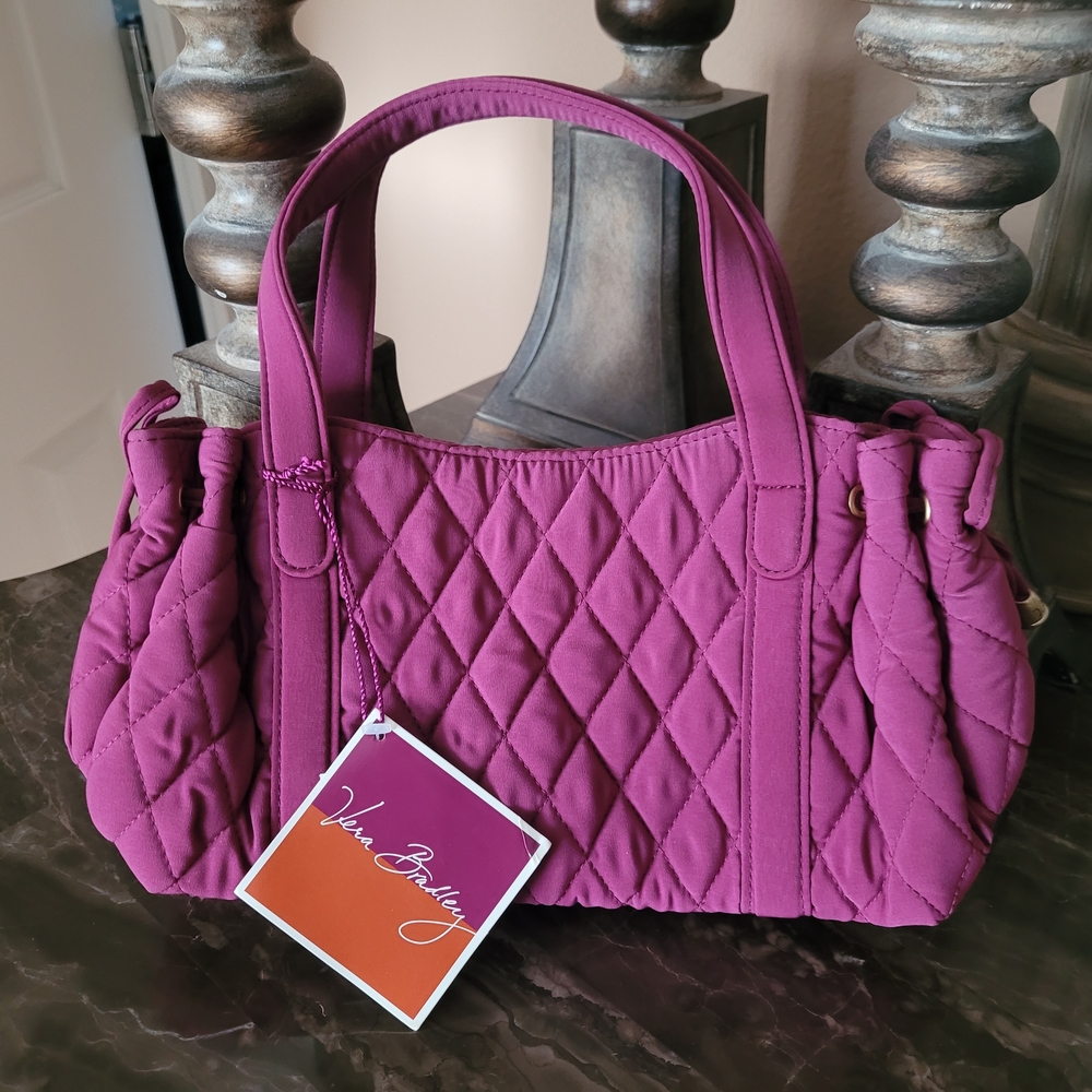 Vera Bradley Magenta Quilted Shoulder Bag New